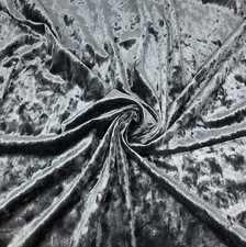 CHARCOAL Crushed Stretch Ice Velvet 4-way stretch Fabric