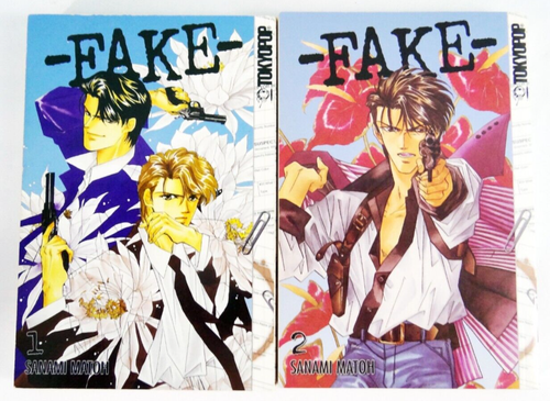 Lot of 2 FAKE Volumes 1 2 Manga Volume English Book Sanami Matoh OT 16+ Tokyopop