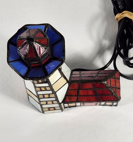 Tiffany Style Beacon Lighthouse Table Lamp Night Lights Stained Glass Mosaic - Picture 6 of 9