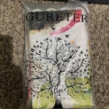 Skull Shower Curtain Watercolor Floral 72 x 72" Gureter