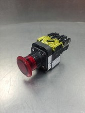 Allen-Bradley 800HC-FRXTQH2R3BX Push-Button Module, Red Mushroom Button.  4D-34