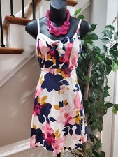 Old Navy Women's White Floral Sweetheart Neck Sleeveless Knee Length Dress XS