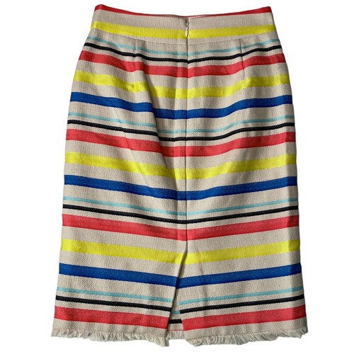 J. CREW Pencil Skirt Women's 00P Rainbow Colorful Jacquard Striped High Waist - Picture 9 of 14