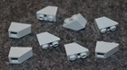 (8) 1x2 Light Gray Inverted Roof Slope Bricks ~ New Lego Parts ~