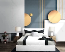 3D Modern Geometry Line Self-adhesive Removeable Wallpaper Wall Mural