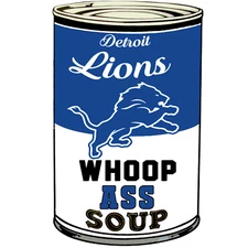 Detroit Lions Can Of Whoop A** Vinyl Decal / Sticker 10 sizes!! Tracking!!