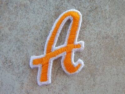 New Varsity Letters Iron-On Patches GOLDEN ORANGE Alphabet You Choose!