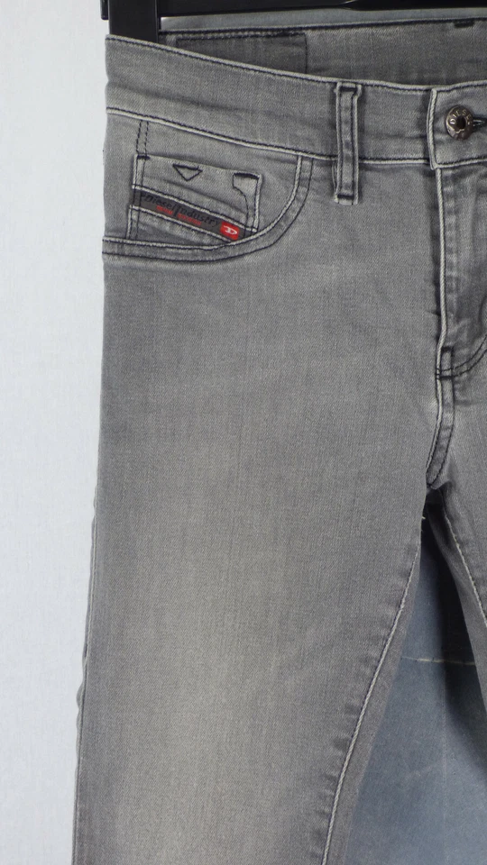 Jeans Diesel ajustados grises LIVIER ORE50 súper ajustados tiro bajo talla W 27 Foto 3 de 4