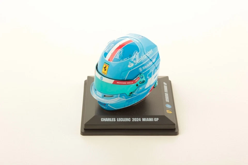 Casque Charles Leclerc 2024 Miami GP LSHEL002 helmet Looksmart 1/5 F1 Formule 1 - Photo 2/3
