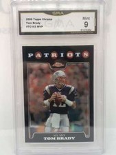 2008 Topps Chrome MVP #TC163 Tom Brady New England Patriots GMA 9 
