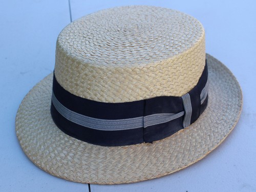 Vintage Stetson Skimmer Gatsby Straw 