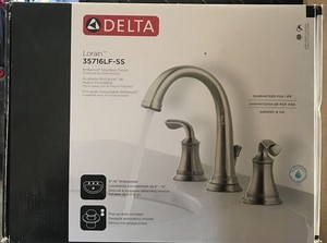Delta Lorain 35716lf Ss Stainless Steel Widespread Bathroom
