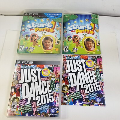 Just Dance 2015 & Start the Party! (PlayStation 3) Lot of 2x Games Move