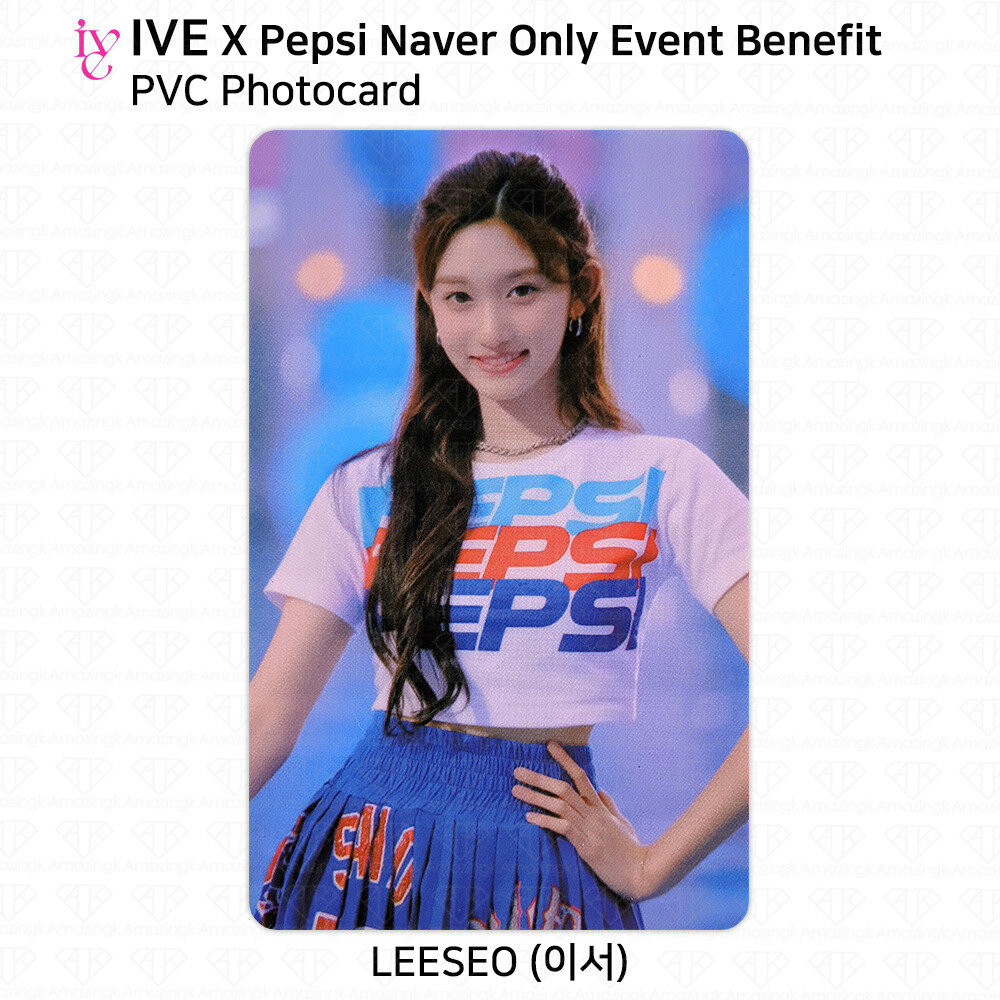 IVE x Pepsi Naver Only Event Benefit Wonyoung Leeseo PVC Photocard