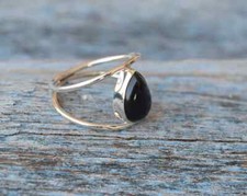 Black Onyx 925 Sterling Silver Band Statement Ring Handmade Ring All Size -q-55