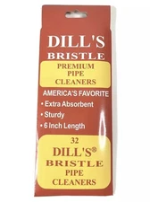 Dill's BRISTLE Premium Tobacco Pipe Cleaner 6” Pack Of 32 Extra Absorbent Sturdy