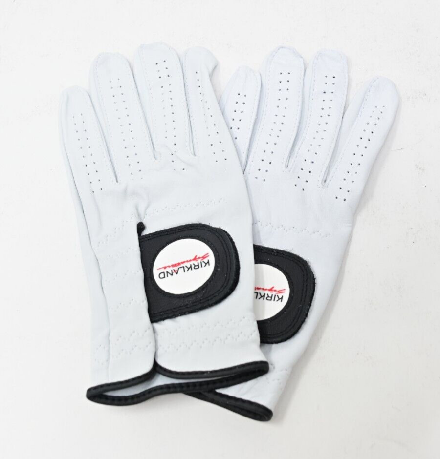 Kirkland Signature Medium Left Hand Golf Gloves WHITE Cabretta