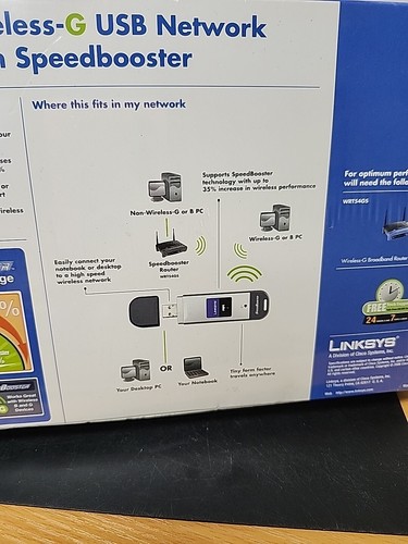 Linksys WUSB54GC Compact Wireless-G USB 2.0 WIFI Network Card Adapter - Picture 5 of 9