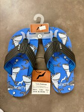 Norty Youth Shark Flip Flops, Kids Children's Flip Flops