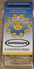 Pack of 50 SuperSafe 2x2 Self Adhesive 1/10oz Gold Eagle 17.5mm Paper Coin Flips