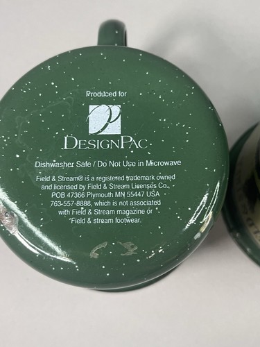 Field & Stream 2 Lot Enamelware Green Graniteware Camping Mugs DesignPac - Picture 12 of 14