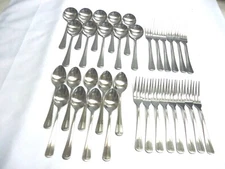 ROGERS JEFFERSON MANOR STAINLESS FLATWARE 33-Pieces