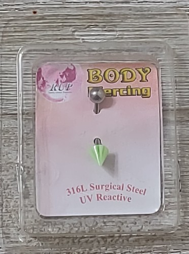 RUP Green Cone Belly Ring Body Piercing Jewelry