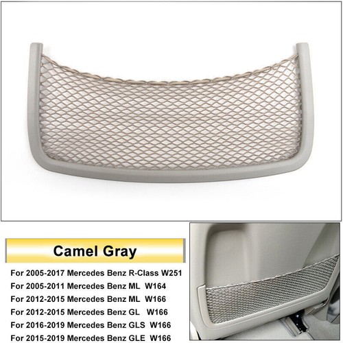 1pc Black Front Seat Back Storage Pocket Net For Mercedes Benz W166 W251 W164 - Picture 8 of 11