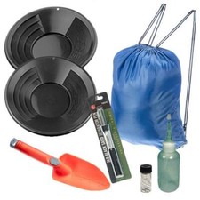 12" Black Gold Pan Panning Kit