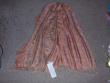 Cashmere Gift From Jerusalem Holyland 100 Cashmere Paisley Scarf Wrap Shawl New