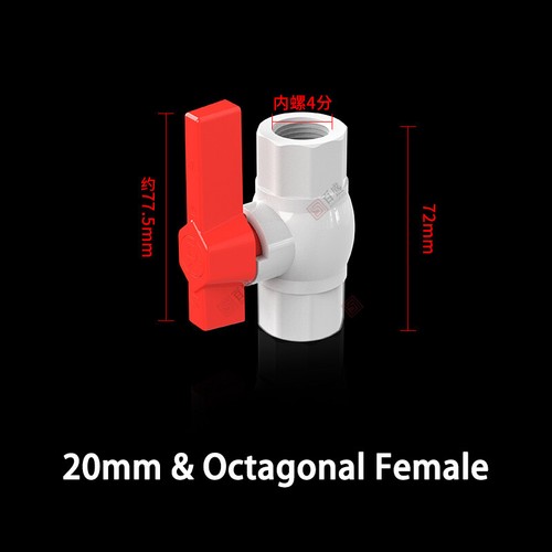 PVC Pipe Fitting 20mm-110mm Ball Valve Socket Solvent Weld / Female Thread White - Picture 31 of 33