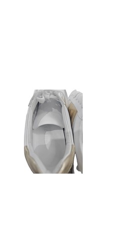 Shoon Moda in Pelle ELAN Metallic Stripe Trainers In White/gold Size UK 7 - Picture 5 of 6