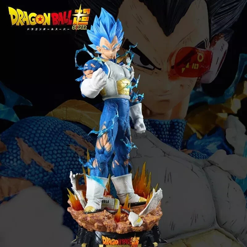 DRAGON BALL Z Vegeta Super Saiyan 3 Cabezas Figura Anime Estatua Modelo 3 Cabezas NUEVO