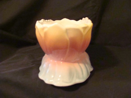 Vintage Royal Copley Pottery Tulip 🌷Planter Vase~1940s or 1950s~pink/blue/ivory - Picture 8 of 11