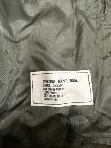 Vietnam US Marine OverCoat Coat 38 R Jacke USMC Wolle Serge Alpha Grün Military - Bild 11 von 11