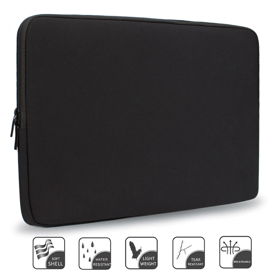 Black Soft-Touch Sleeve Case Cover for MacBook Air / Pro 13" 14" 15" 16" AU - image 2 of 4