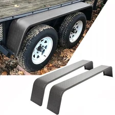 2 PCS Steel Diamond Tread Plate Tandem Axle Trailer Fenders 10-1/4"x72-7/8"x13"