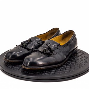 mens black slip on brogues