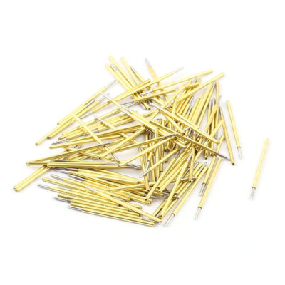 100Pcs P50B 0,5mm Speerspitze Leiterplatte Federkontaktstifte Stift Goldton 16mm