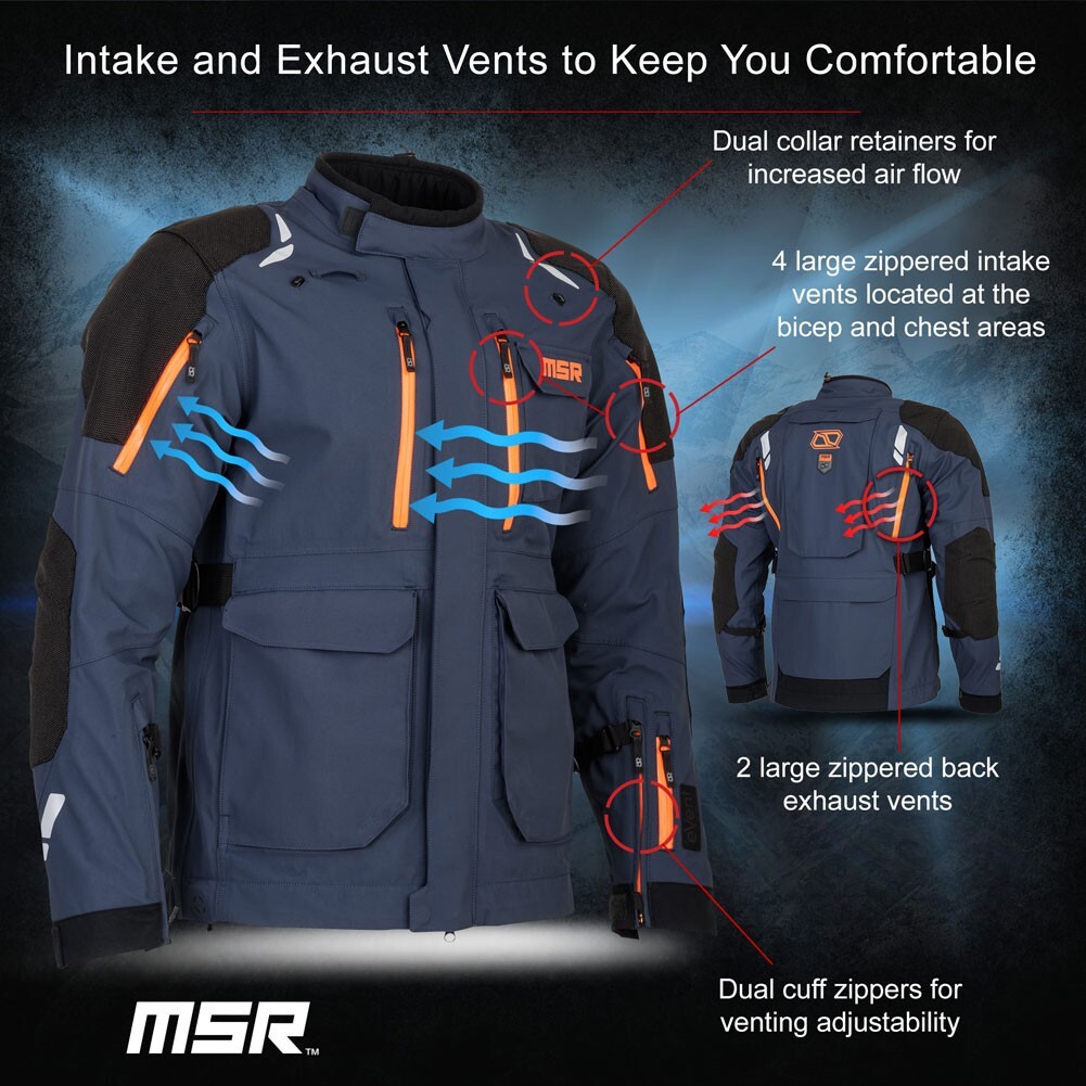 MSR Xplorer Water Resistant Adventure Motorcycle Jacket XXX-Large