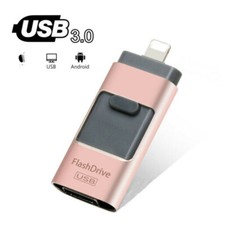 64-512G 3 in 1 Metal USB OTG iFlash Drive Photo Stick for iPhone iPad Android PC