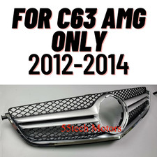 C63 Grille Grill W204 2012 2013 2014 Silver Chrome C63AMG Facelifted ONLY