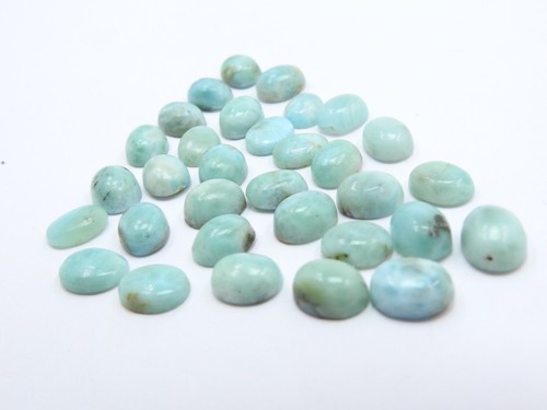 Larimar Cabochon Smooth Polished Oval Shape 32 Lot 9X7MM Natural Stone - Picture 4 of 10