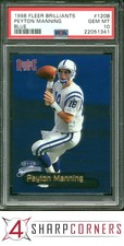 1998 FLEER BRILLIANTS BLUE #120B PEYTON MANNING RC HOF PSA 10