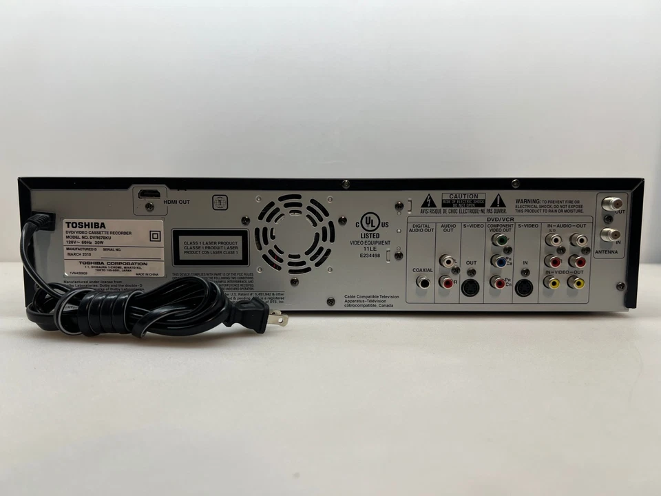 Toshiba DVR670 DVD VCR Combo Sintonizador ATSC y HDMI Reacondicionado 1 Año Garantía Foto 4 de 4