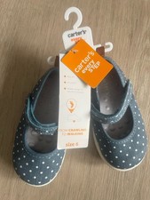 Carters Baby Girl 18-24 Mo Size 6 Shoes Denim Blue Brand New