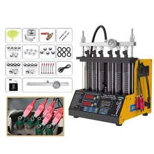 CT200 Ultrasonic Car Motorcycle Fuel Injector Cleaner Tester Machine 6-Cylinder 
