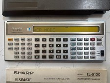 Working SHARP EL-5100 Scientific Calculator  case, instructions new batteries