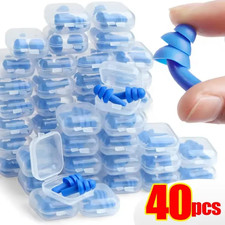 25 1Pair Reusable Silicone Ear Plugs Noise Cancelling Sleeping Swimming