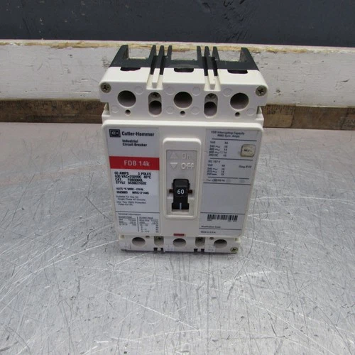 EATON / CUTLER-HAMMER FDB3060L, MCCB, 3p/60A/600V, CLEAN TAKEOUT! MAKE OFFER!